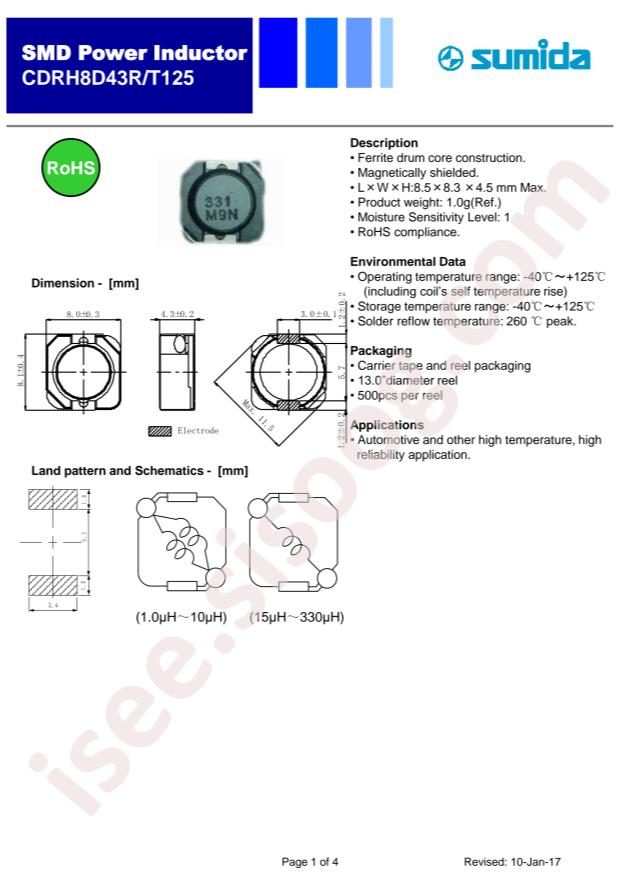 CDRH8D43RT125NP-220MC