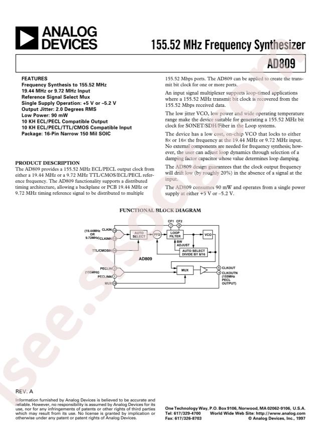 AD809BRZ