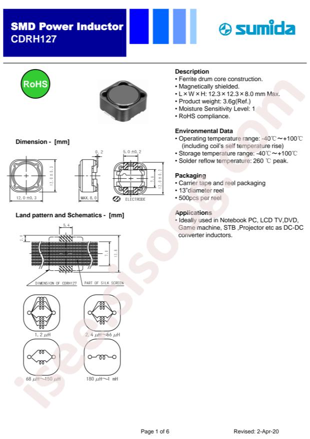 CDRH127NP-181MC