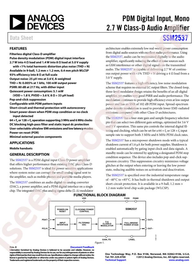 SSM2537ACBZ-R7