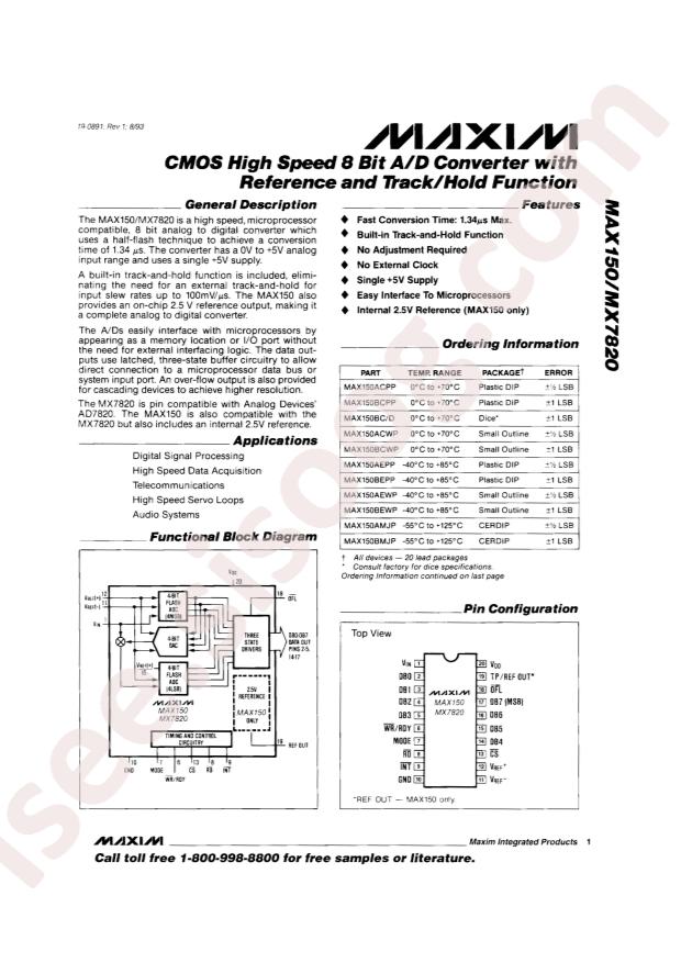 MAX150BCPP+