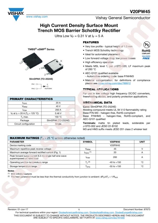 V20PW45-M3/I