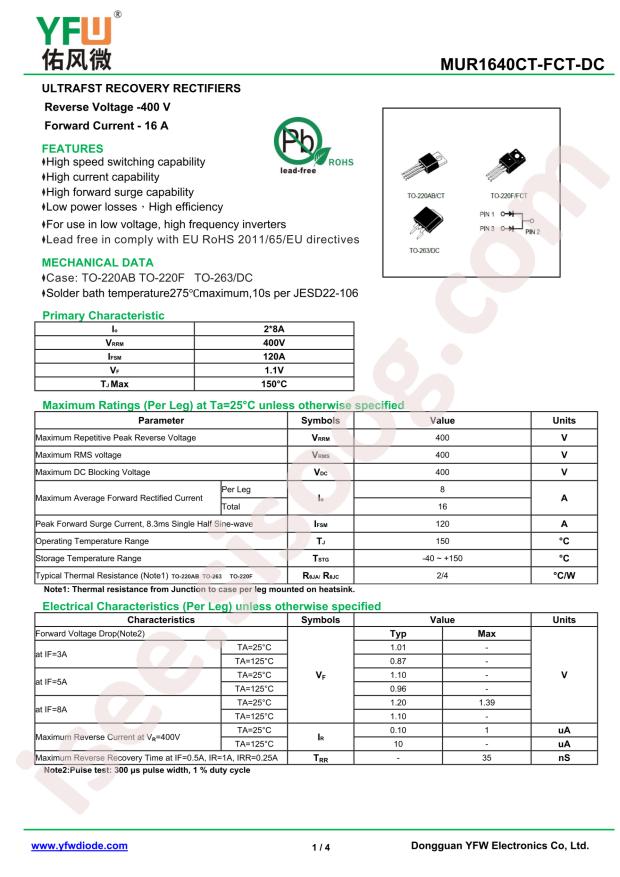 MUR1640DC