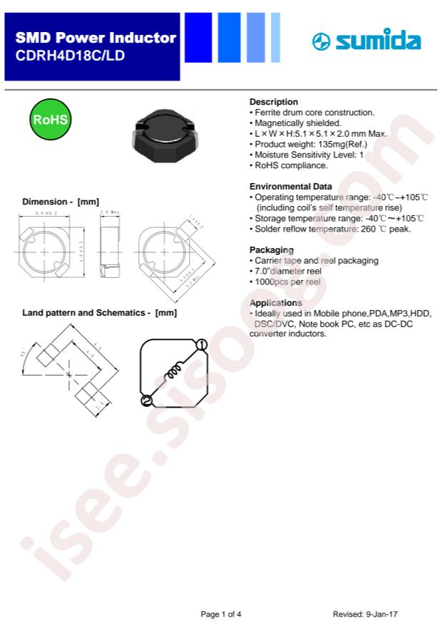 CDRH4D18CLDNP-100PC