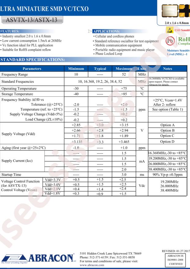 ASVTX-13-C-40.000MHZ-I05-T