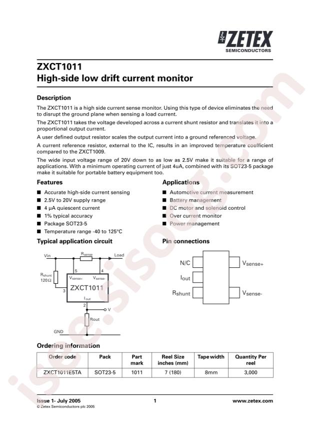 ZXCT1011E5TA