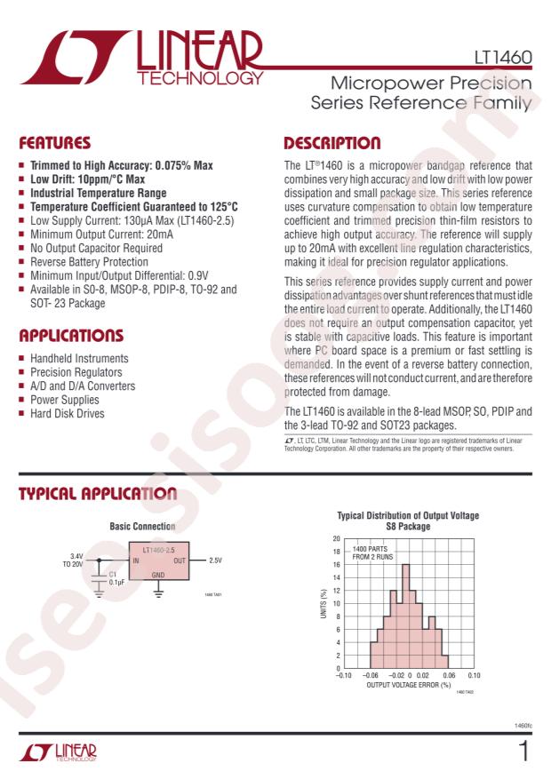 LT1460JCS3-10#TRPBF