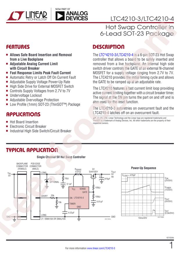 LTC4210-3IS6#TRPBF