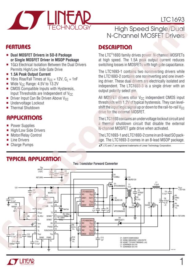 LTC1693-2IS8#PBF