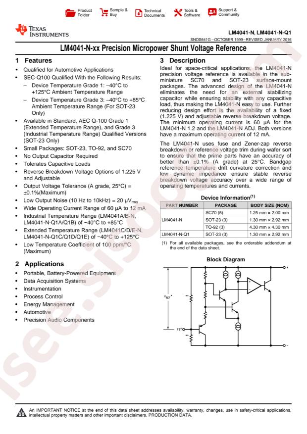 LM4041QEEM3X-1.2NO