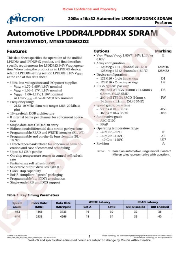 MT53E128M32D2DS-053 WT:A