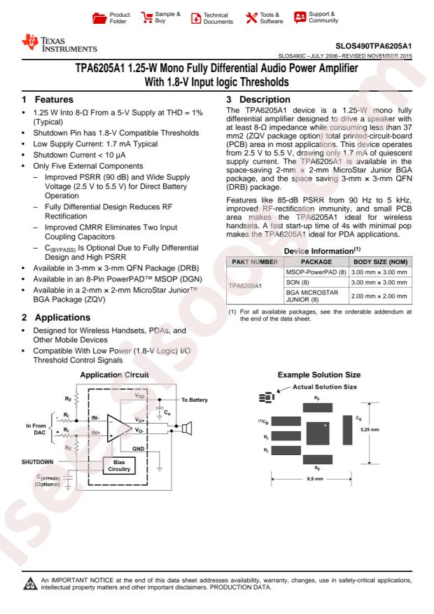 TPA6205A1DRBT