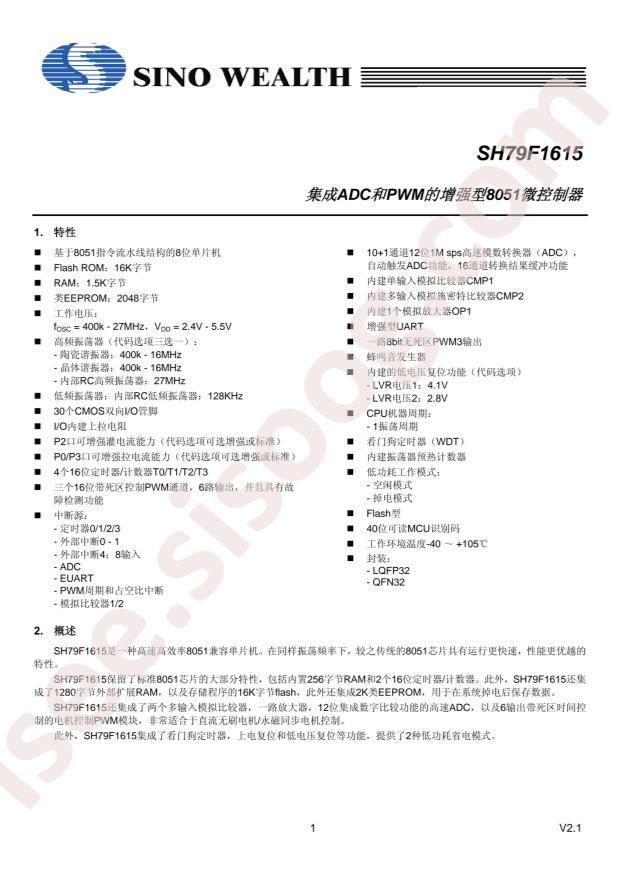 SH79F1615P