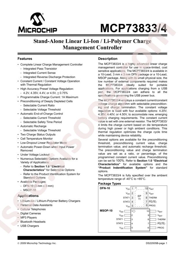MCP73833-AMI/MF