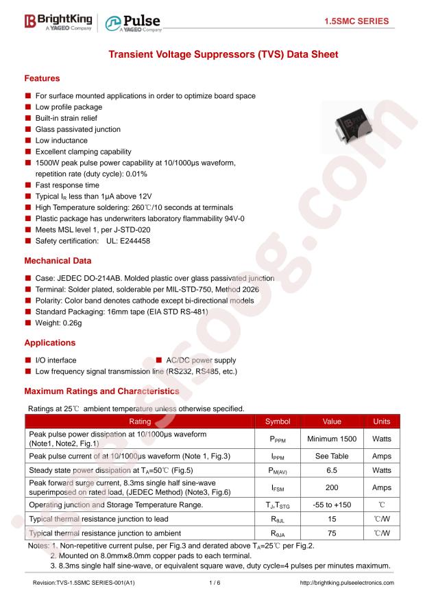 1.5SMC6.8A/TR13