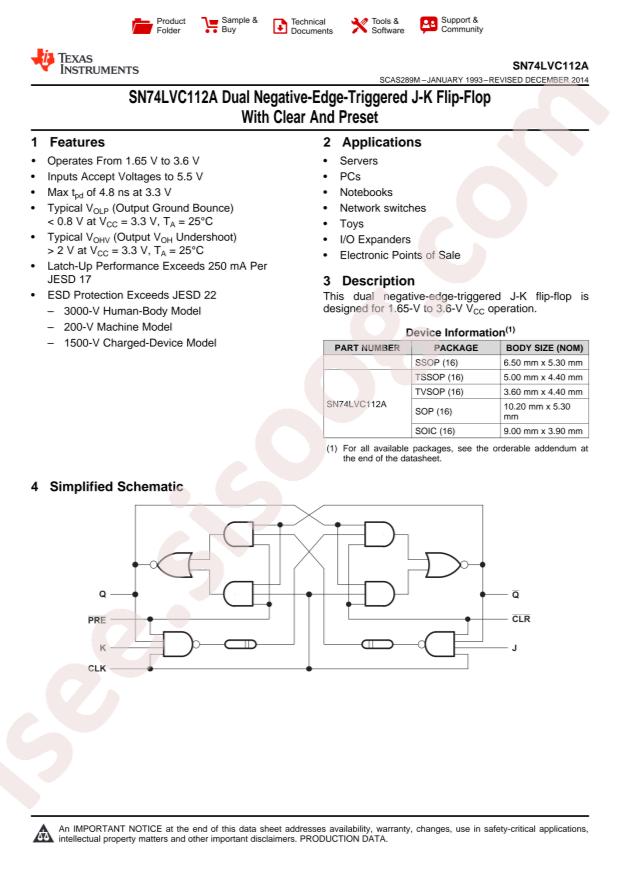 SN74LVC112APWR