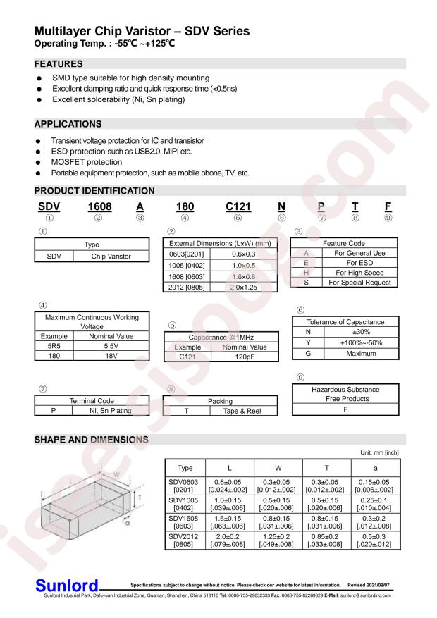 SDV1005S090C100NPTF