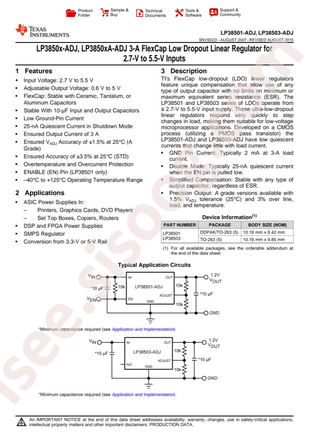 LP38501TS-ADJ/NOPB