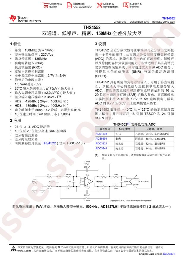 TI THS4552IRTWR