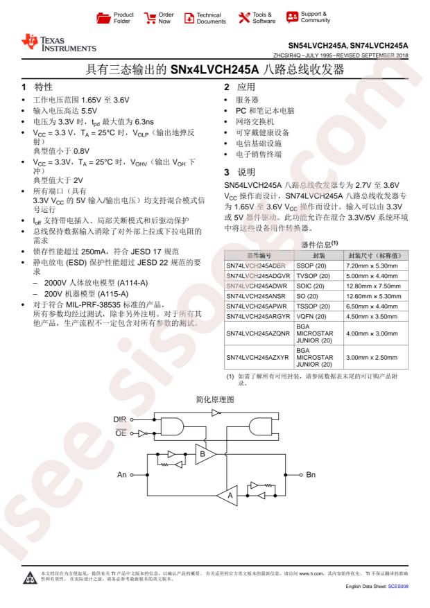 SN74LVCH245APW