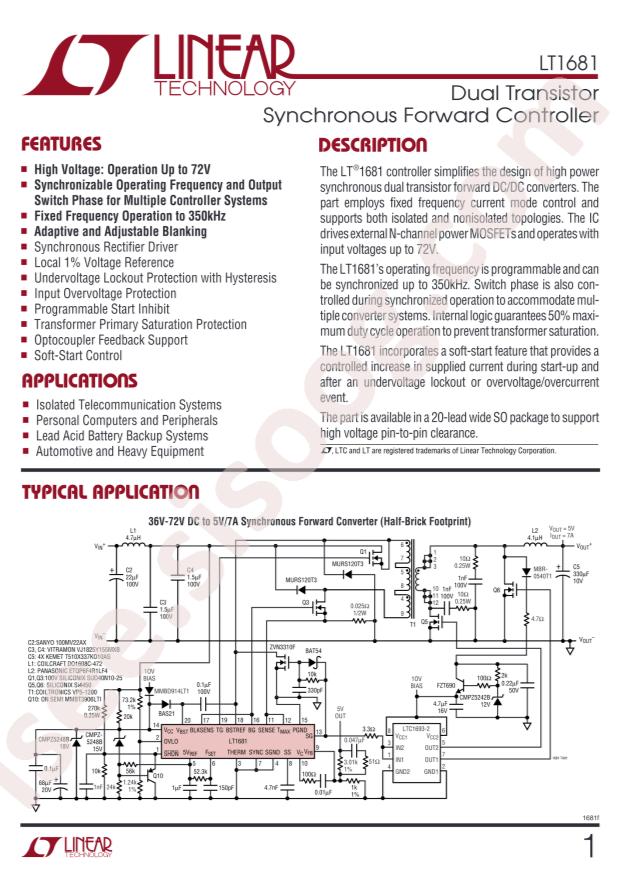 LT1681ISW#PBF