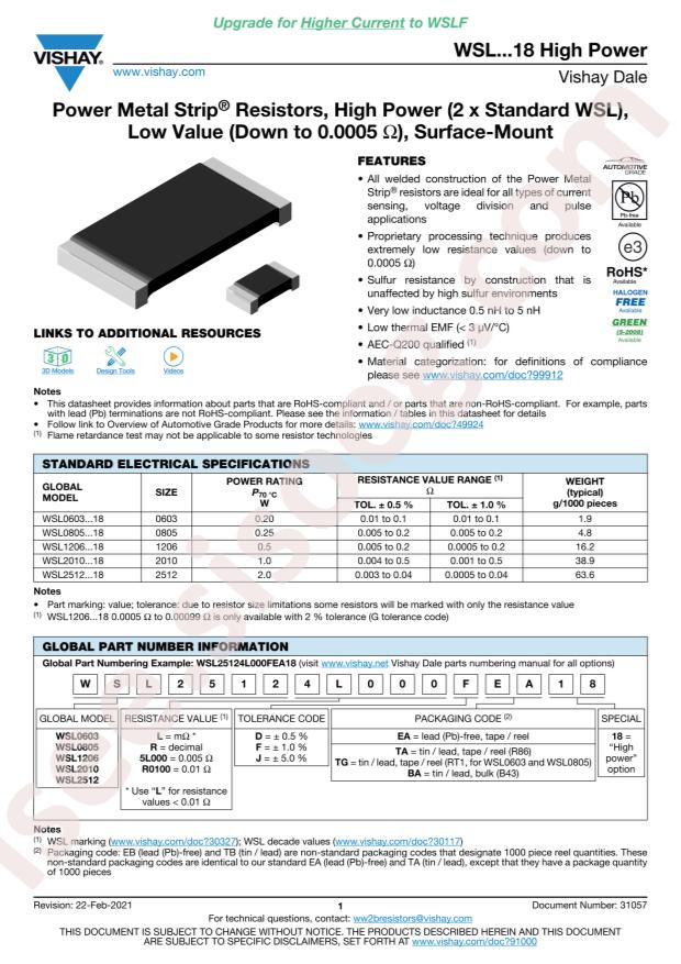 WSL1206R0400FEA18