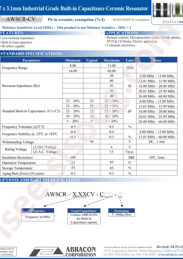 AWSCR-16.00CV-T