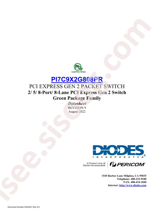 DIODES PI7C9X2G808PRNJE