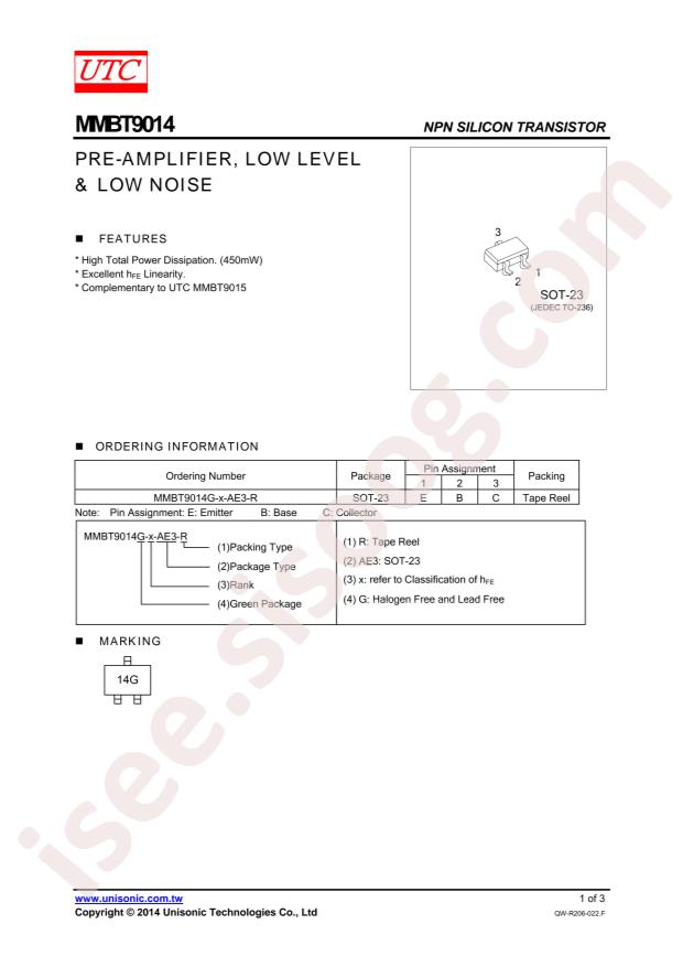 MMBT9014G-C-AE3-R