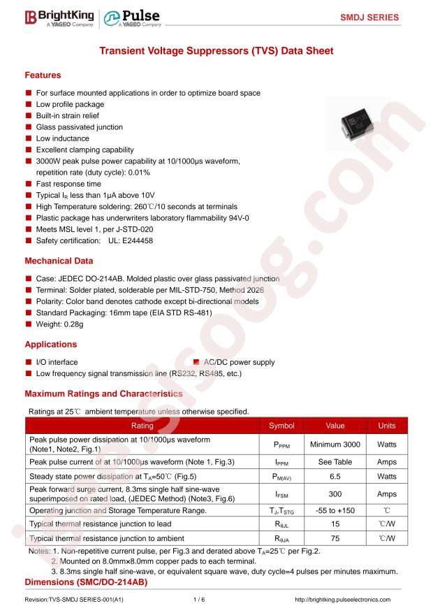 SMDJ16CA/TR13