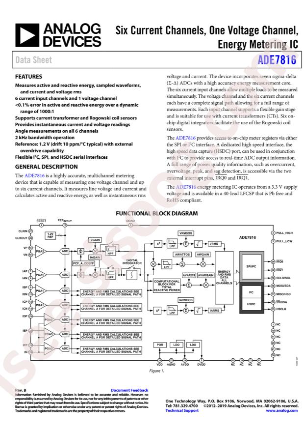 ADE7816ACPZ