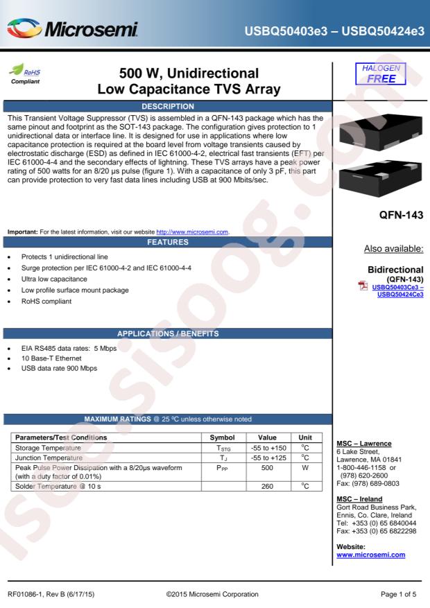 MICROCHIP USBQ50403E3/TR7