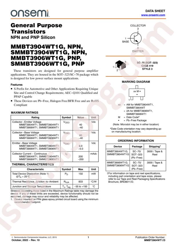 SMMBT3906WT1G