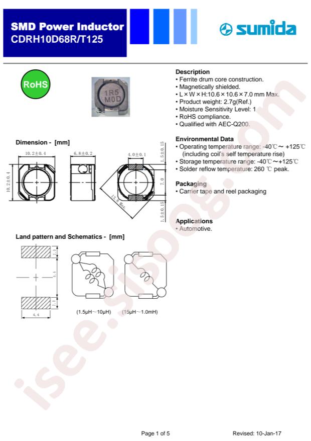 CDRH10D68RT125NP-6R2NC