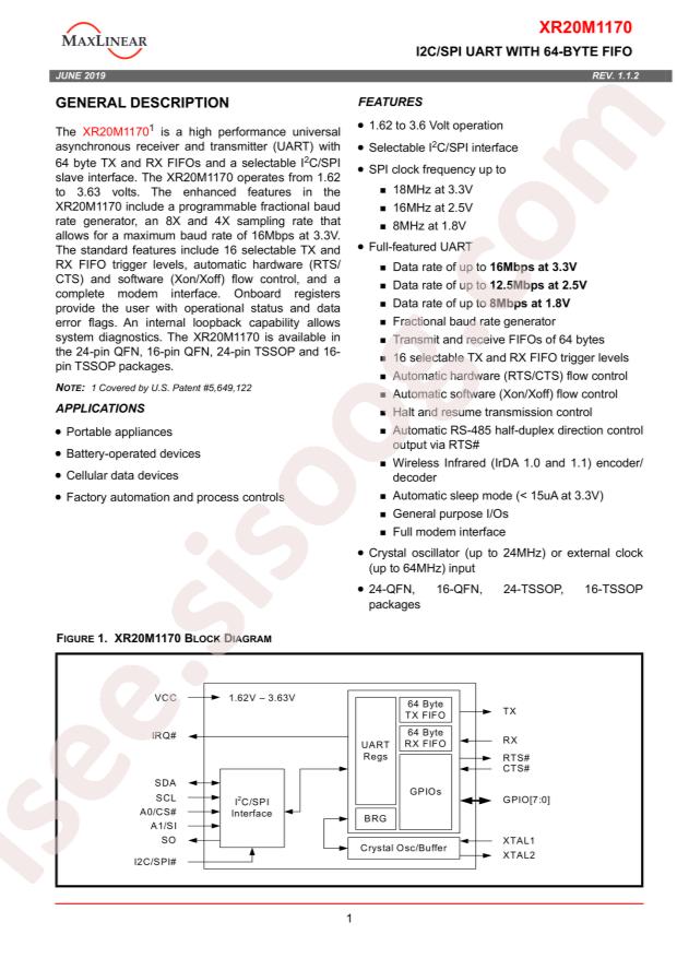 XR20M1170IG24-F