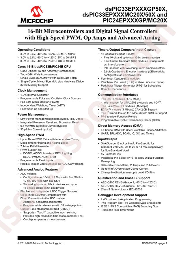 PIC24EP64GP204T-I/MV