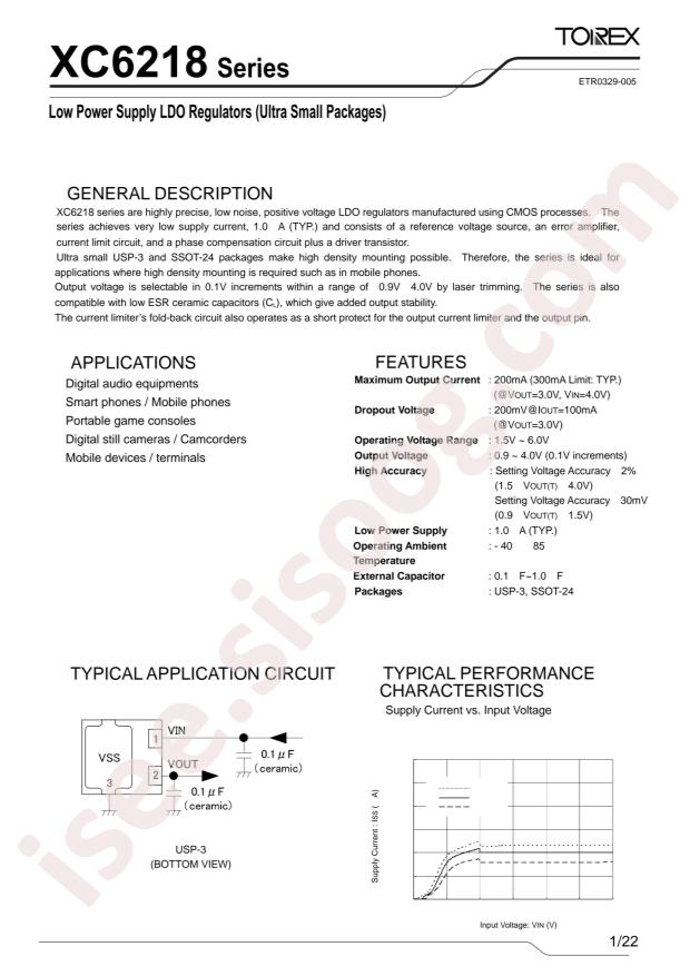 TOREX XC6218P392NR-G