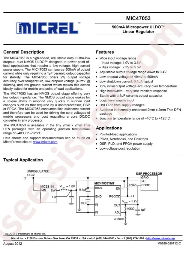 MIC47053YMT-T5