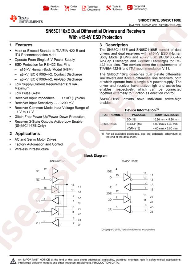 SN65C1168EPWR