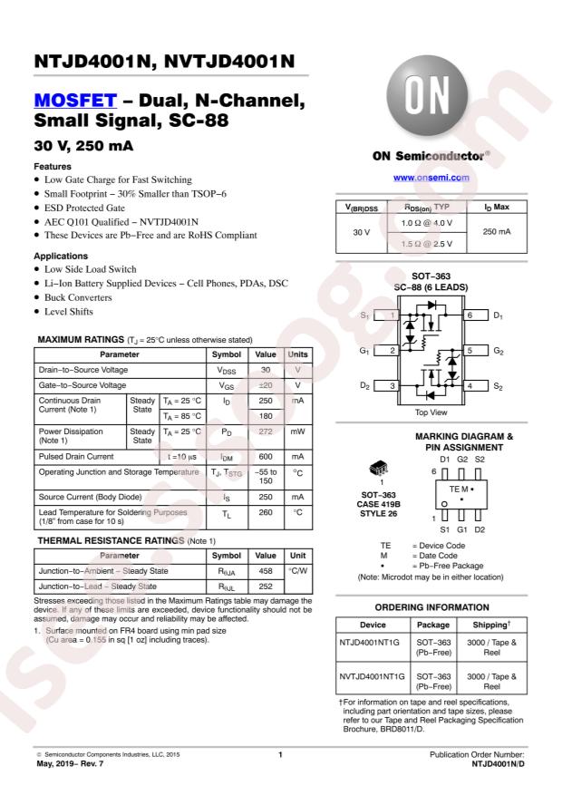 NVTJD4001NT1G