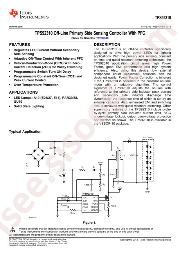 TPS92310DGS/NOPB