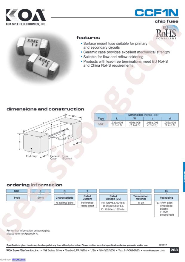 CCF1N6.3TTE
