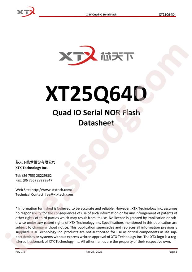 XT25Q64DSSIGU