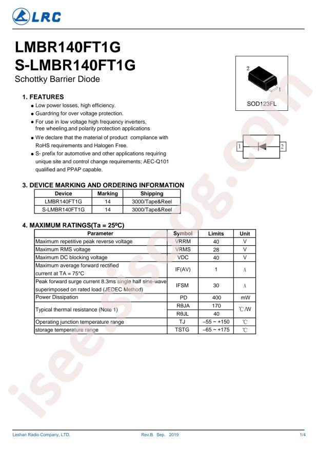 S-LMBR140FT1G