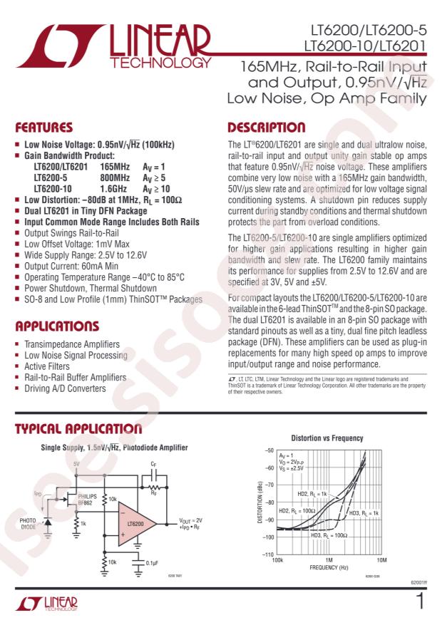 LT6200IS6-10#TRPBF