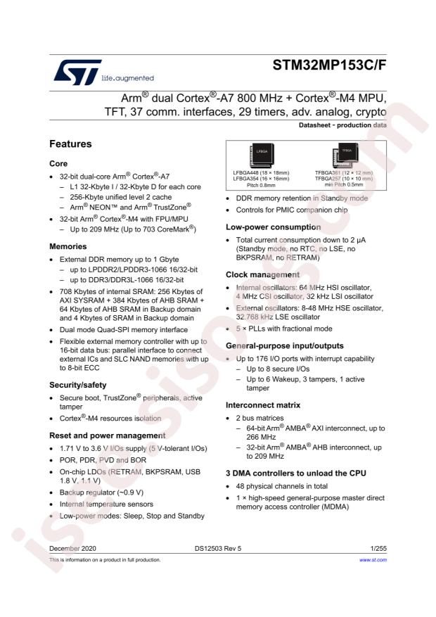 ST STM32MP153CAC3T