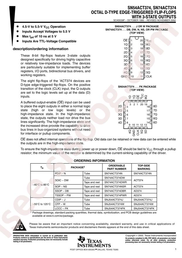 SN74ACT374DWR