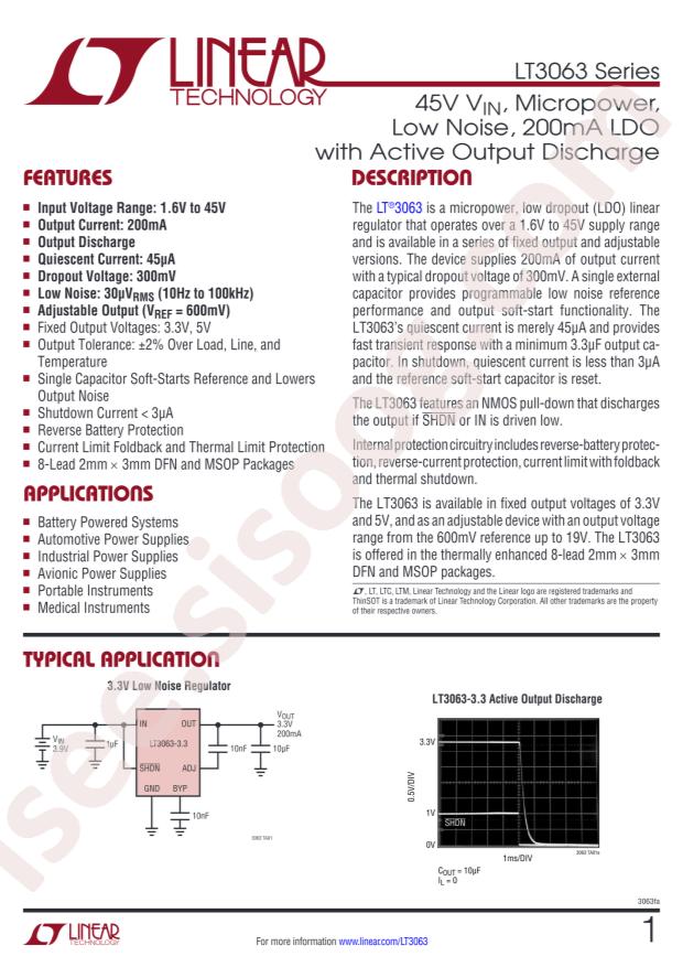 LT3063MPDCB#TRPBF