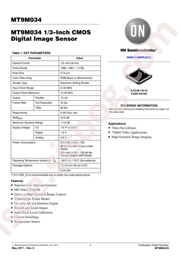 MT9M034I12STC-DPBR