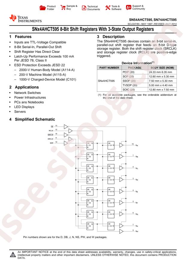 SN74AHCT595N